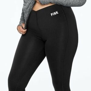 PINK Victoria's Secret Women's High Waist Compression Black Leggings